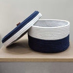 Blue Storage Basket with Lid