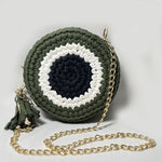 Green Crochet Sling Bag