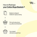 How to reshape Cotton Rope Baskets 