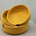 Yellow Rope Basket for Home