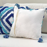 Blue and Ivory Boho Cushion Cover- Set of 2 - Casa Snug