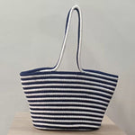 Blue Cotton Jute Beach Bags | Women Tote Bags - Casa Snug