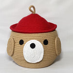 Casa Snug Bear Face Storage Basket with Lid - Casa Snug