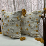 Cotton Tassel Cushion Cover Set of 2 - Casa Snug