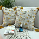 Cotton Tassel Cushion Cover Set of 2 - Casa Snug