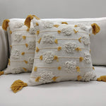 Cotton Tassel Cushion Cover Set of 2 - Casa Snug